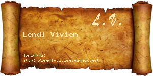 Lendl Vivien névjegykártya
